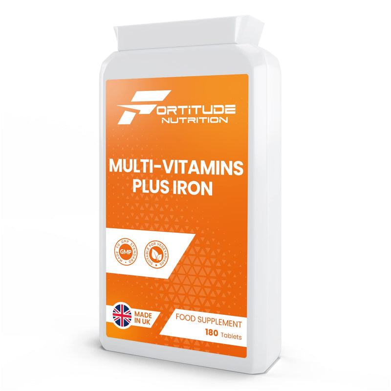 Multivitamin with Iron Tablets | Multivitamin Tablets for Men & Women | High Strength Multivitamin Plus Iron Supplements 180 One a Day Multi Vitamins Tablets