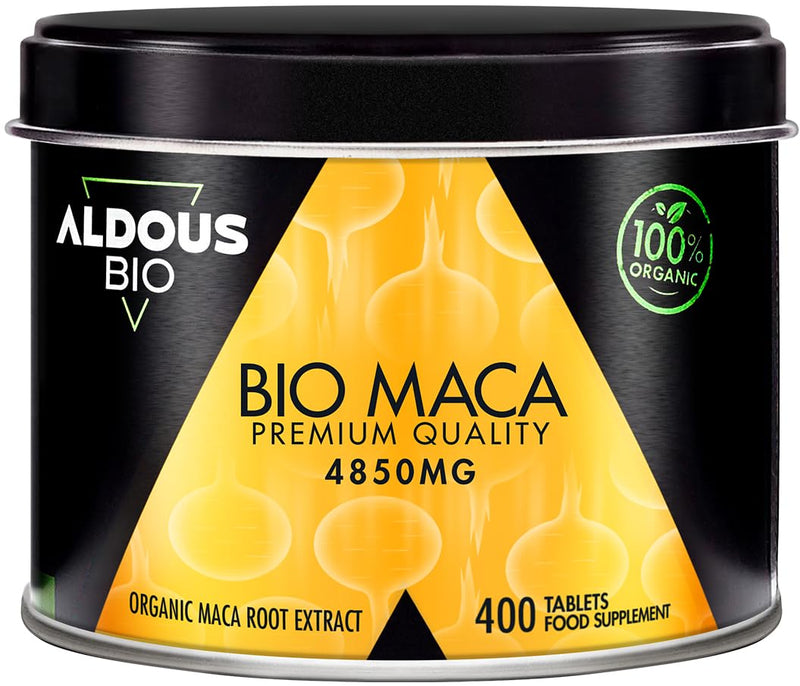 100% Organic Peruvian Maca Root Capsules - 400 Tablets - High Strength & Highly Concentrated Extract - Increases Energy and Vitality - Vegan & Plastic Free