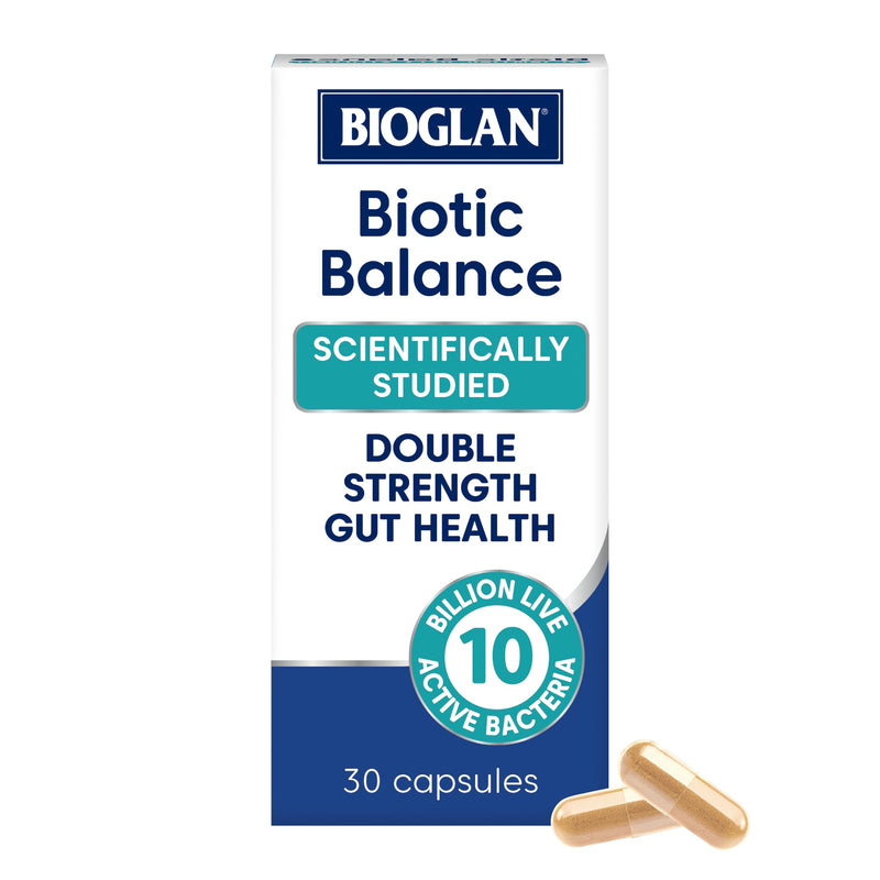 Bioglan Biotic Balance Daily Flora | 10 Billion | CFU | 6 Strains | Live Cultures | 30 Capsules 30 count (Pack of 1)