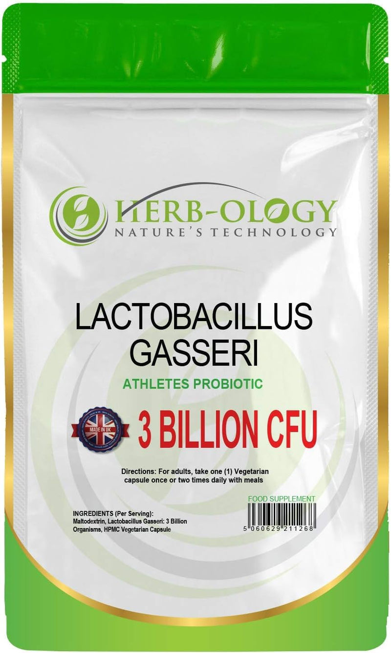 HB Lactobacillus Gasseri | 120 Lactobacillus Probiotic Capsules - High Strength 3 Billion CFU L-Gasseri Probiotic per Serving | Non-GMO, Gluten & Allergen Free | Made in The UK 120 count (Pack of 1)