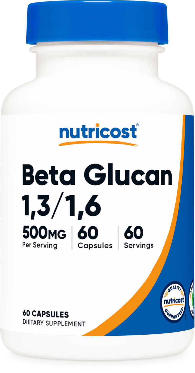 Beta Glucan 1,3/1,6, 500 mg, 60 Capsules, Nutricost