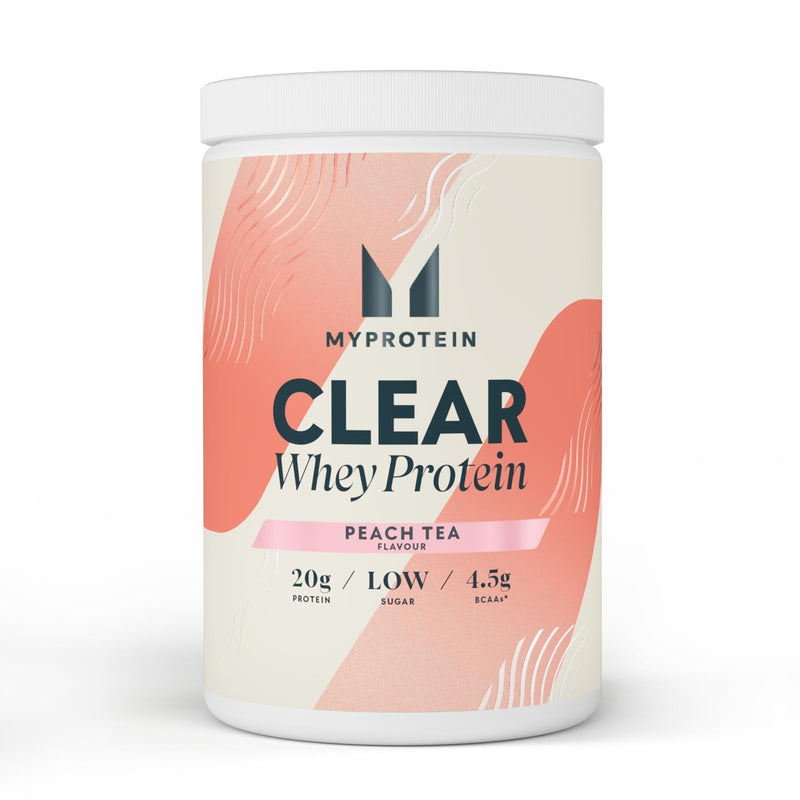 Myprotein Clear Whey Protein Isolate Powder - Peach Tea - 488g - 20 Servings - Cool and Refreshing Whey Protein Shake Alternative - 20g Protein and 4g BCAA per Serving 500 g (20 Servings)