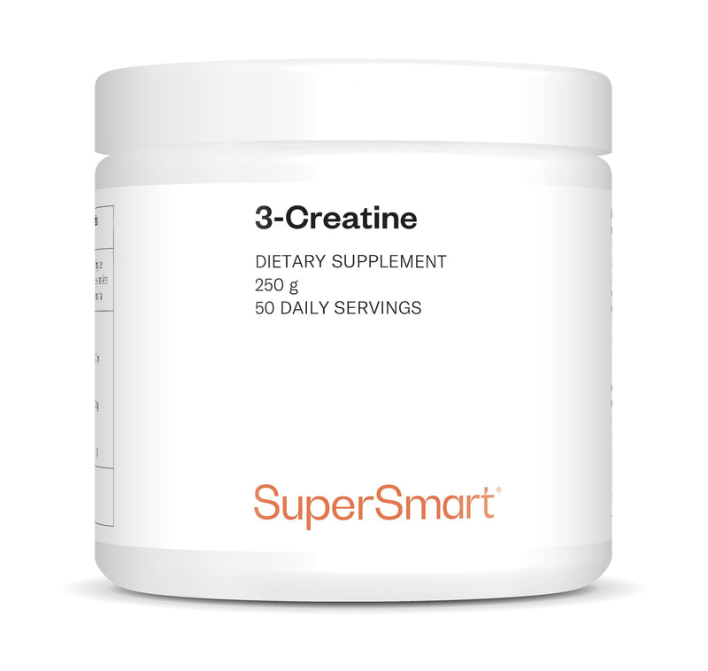 3-Creatine - 3 Forms of Creatine (Monohydrate, Phosphate, Pyruvate) - Supports Muscle Mass and Strength Growth - Reduces Recovery Time - Powder - Vegan - SuperSmart