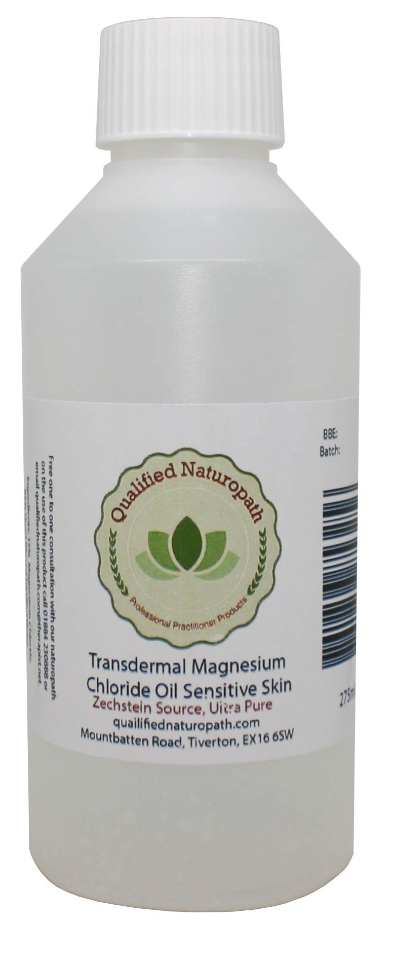 Magnesium Oil 275ml (Sensitive Skin) - Pure Transdermal Magnesium Chloride Oil - Zechstein Sourced