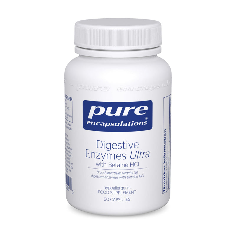 Pure Encapsulations Digestive Enzymes Ultra with Betaine HCl - Vegetarian Digestive Enzymes - Lactose, Protein & Fat Digestion - 90 Capsules 90 count (Pack of 1)