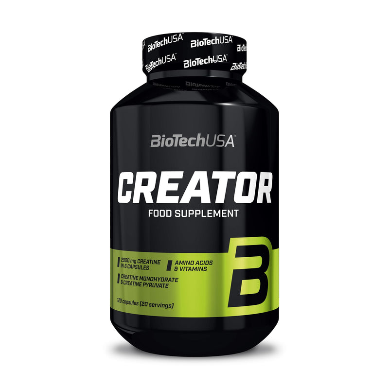 BioTechUSA Creator | with 2 Types of Creatine | Amino Acids | Vitamin B6 | Caffeine-Free | Easy-to-Dose Formula, 120 Capsules