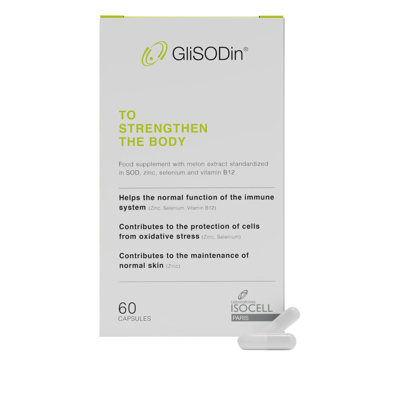 GliSODin to Strengthen the Body – Boosts Immune System, Enhances General Health & Recovery, Protects Cells from Oxidative Stress, and Supports Healthy Skin – Made in France - 60 Vegetarian Capsules