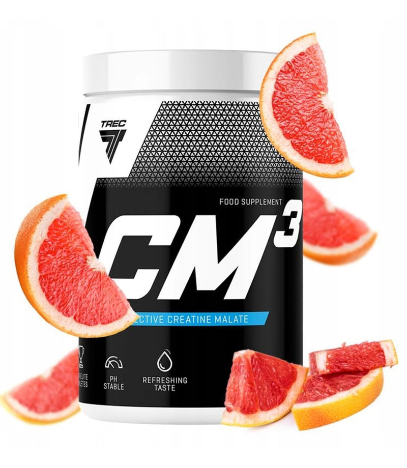 Trec Nutrition CM3 Tri-Creatine Malate Powder for Performance and Muscle Power | 6650 mg Creatine Per Serving | Made in EU (500g, Pink Grapefruit)