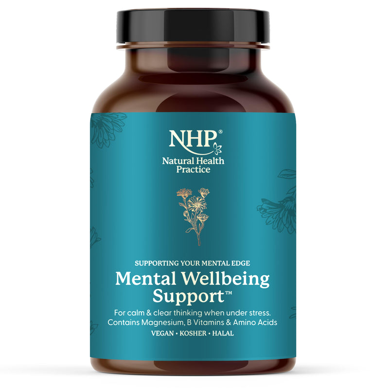 NHP Advanced Mental Wellbeing Support – A Scientifically Formulated Blend of Nutrients to Enhance Physical and Emotional Resilience During Stressful Periods - 90 Vegan Capsules