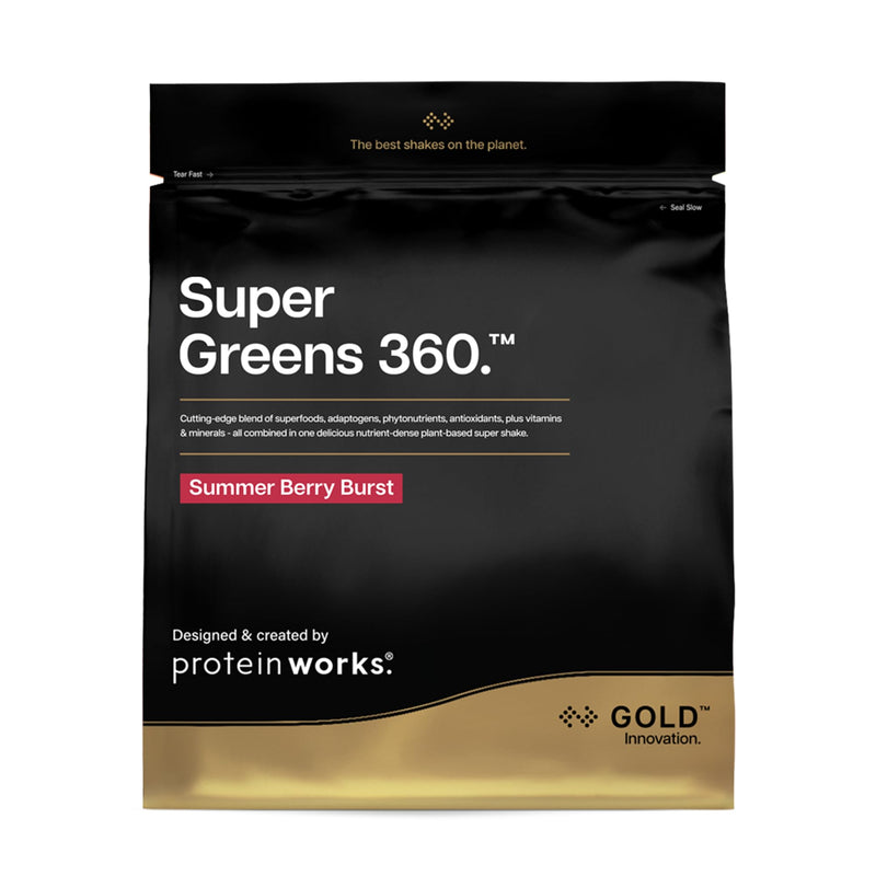 Protein Works | Super Greens 360 - Gold Innovation, Enhanced Greens Powder, 159 Health Benefits, Antioxidants, Superfoods, Adaptogens, Vegan, Summer Berry Burst, 20 Servings, 250g 250g (20 Shakes)