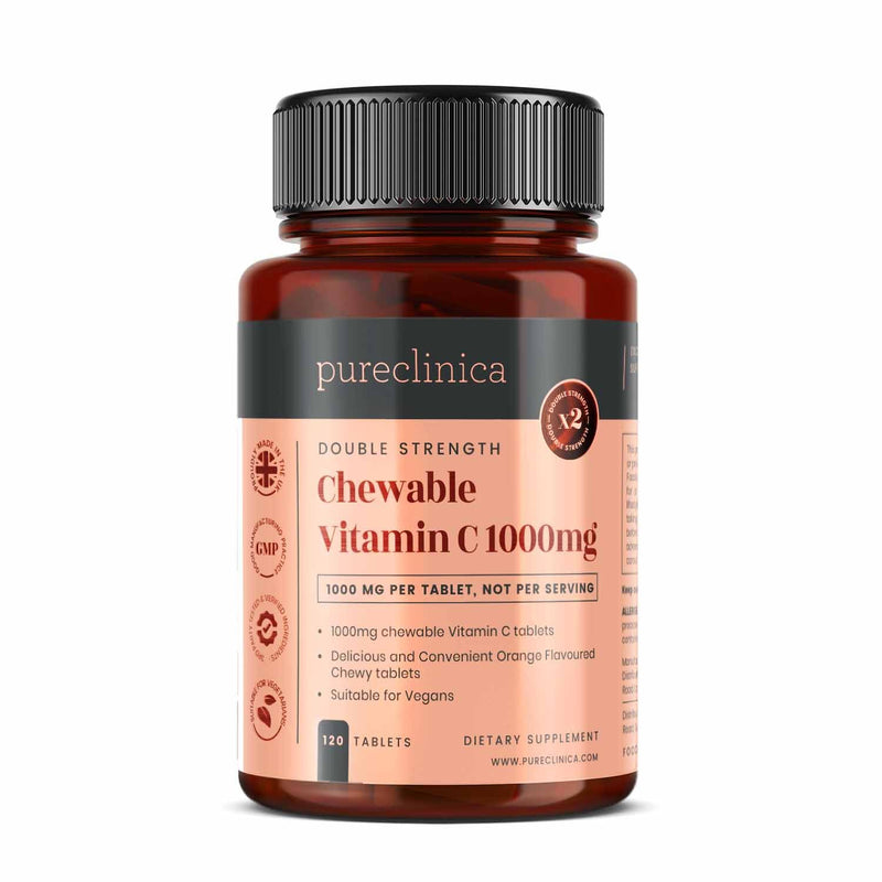 Double Strength Chewable Vitamin C 1000mg x 120 Tablets (Orange Flavour) 120 count (Pack of 1)