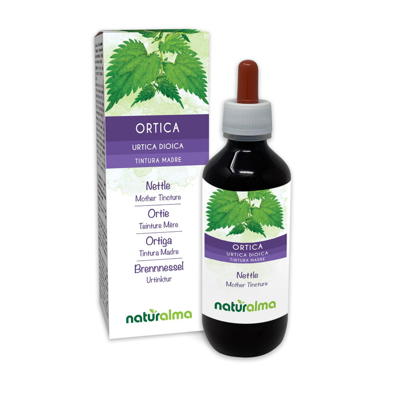 Nettle (Urtica dioica) Leaves and Roots Alcohol-Free Mother Tincture Naturalma - Liquid Extract Drops 200 ml - Food Supplement - Vegan 200 ml (Pack of 1)