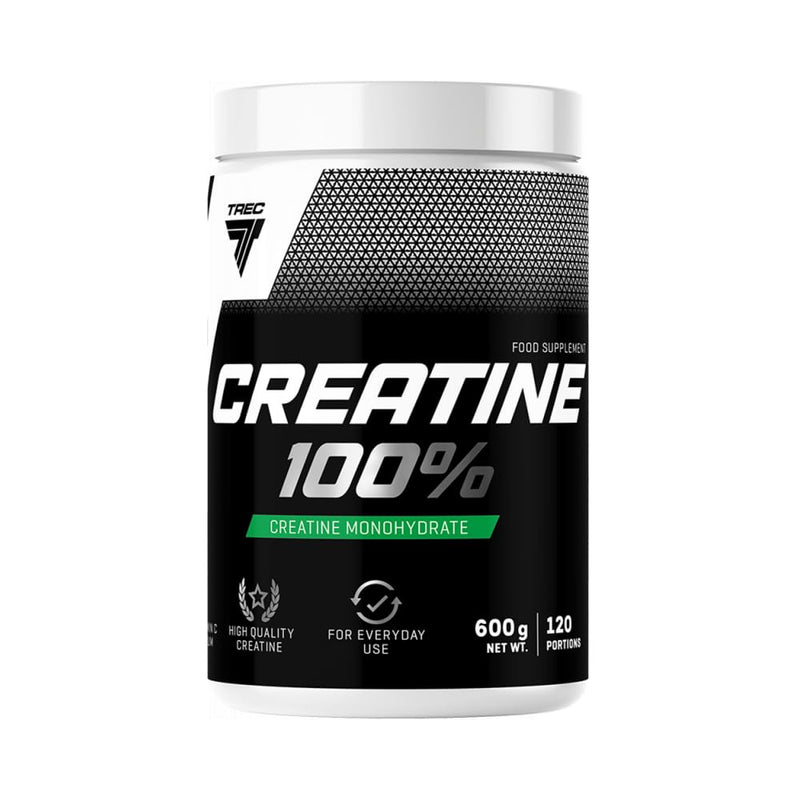 TREC Nutrition Creatine 100% 600g - Advanced Formula with Vitamin C & Sodium for Optimal Gym Recovery, Muscle Building, and Performance - 120 Servings Unflavoured