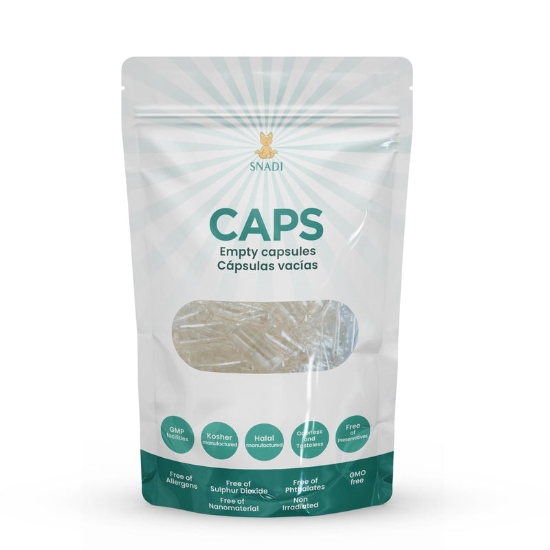 1000 Empty Vegetable Capsules | Size 00 | Transparent | Pharmaceutical Quality | Biodegradable Packaging | Ideal for Vitamins and Supplements | Odorless and Tasteless