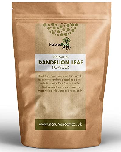 Nature’s Root Dandelion Leaf Powder 250g - Non-GMO | Vegan Friendly - Pure Finely Milled Herbal Powder – 100% Natural - Vegan & Additive-Free 250 g (Pack of 1)