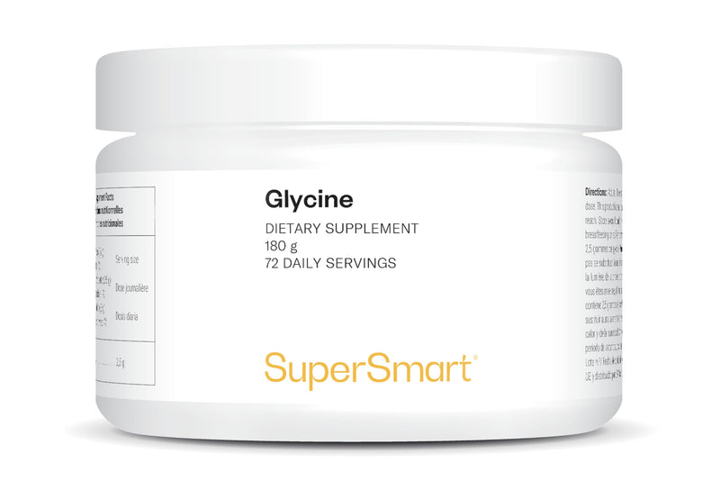 Glycine Pure Powder – Excellent Daily Intake – 100% Vegan – Premium Quality Amino Acid – No Additives – No Excipients – Supports Collagen & Creatine Production – SuperSmart