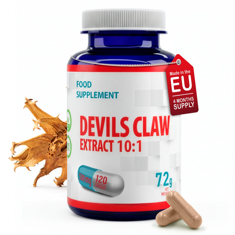 Hepatica Devil's Claw (Harpagophytum Procumbens) 5,000mg Equivalent | 500mg 10:1 Root Extract | 120 Vegan Capsules | 4-Month Supply | 3rd Party Lab Tested