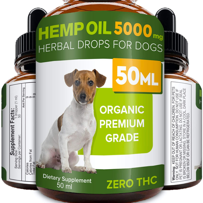 STRELLALAB Hemp Oil - 2x50ml Bottles - 5000 MG Made in UK Hemp Extract - Pure Premium Grade - Omega-3, 6 50 ml (Pack of 2)