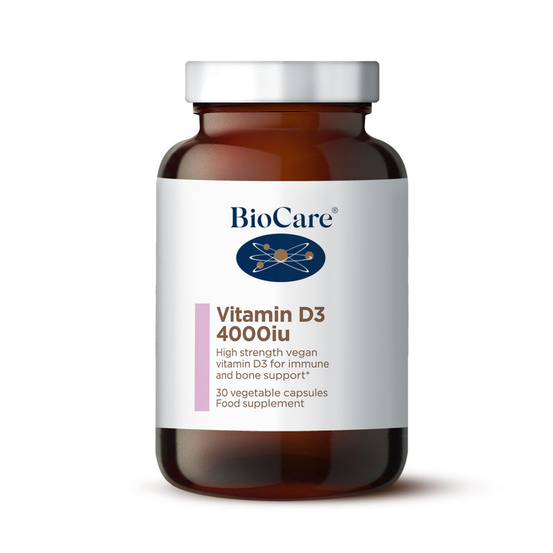 BioCare Vitamin D3 4000iu - High Strength Vegan Vitamin D for Bone, Muscle, Teeth and Immune Support - 30 Capsules 30 count (Pack of 1)