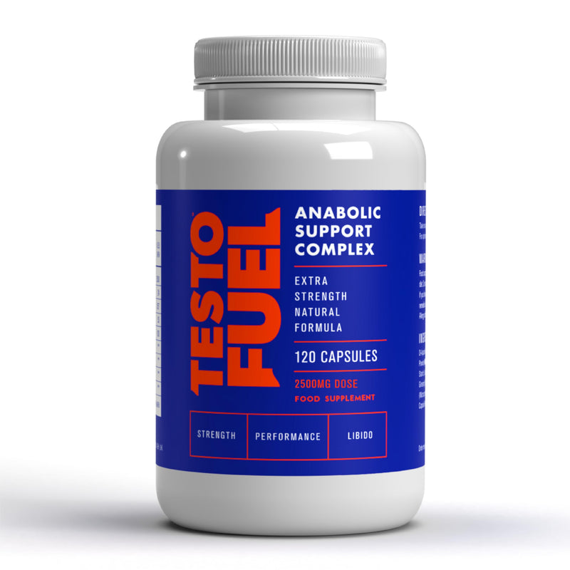 TestoFuel 120 T-Booster Pills - Test Booster for Men - 100% Natural Ingredients - Contributes to Normal Testosterone Levels & Muscle - Vitamin, Fenugreek & Magnesium Booster - UK Made Pro Supplement