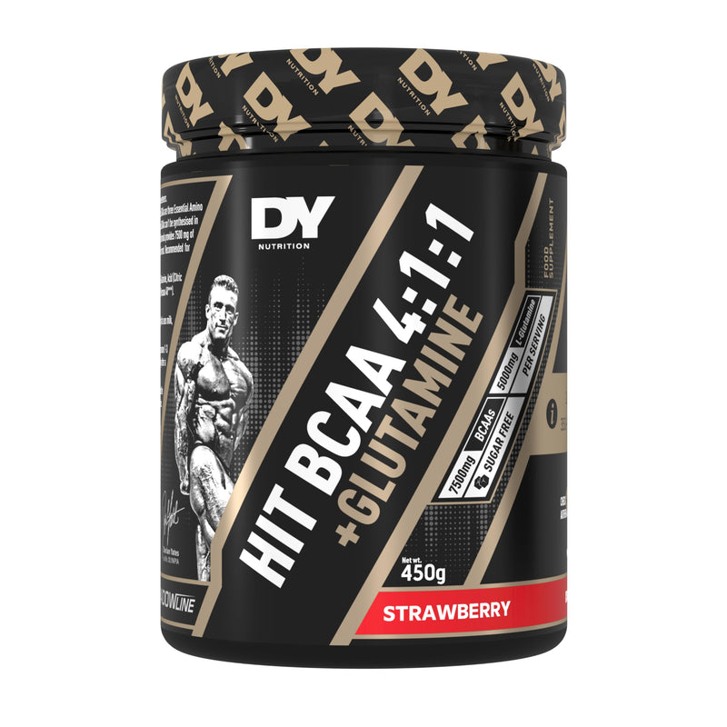 HIT BCAA 4:1:1 + Glutamine, 450g, 30 Servings (Strawberry) Strawberry