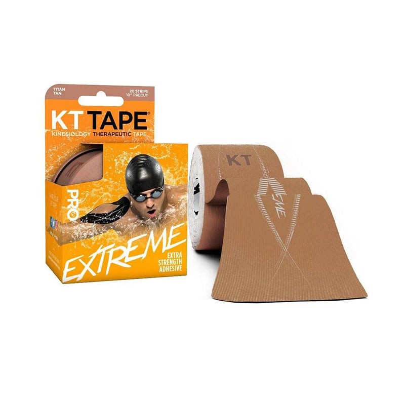 KT Tape Pro Extreme 20 - Kinesiology Tape - Synthetic Performance Kinesiology Tape Waterproof Pre Cut - Stronger and More Resistant Adhesion - Waterproof- 4 to 7 Days of Support - Reflective Safety Solid