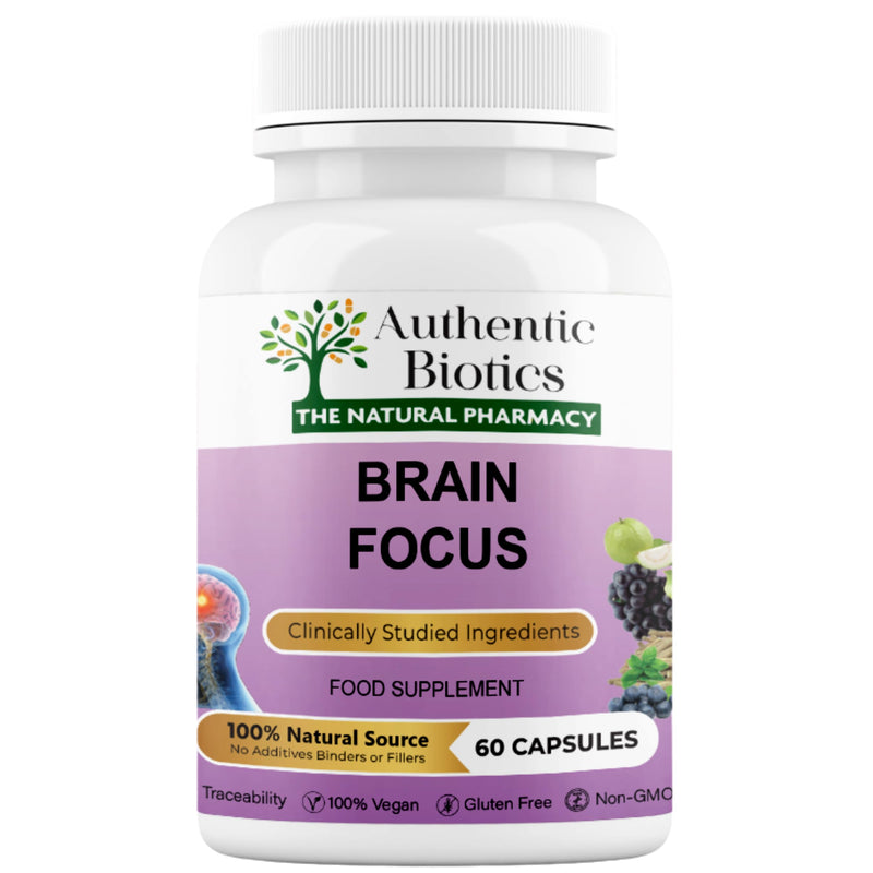 Brain Focus Supplement with Ashwagandha KSM-66 – Nootropic with B Complex & Magnesium | Energy, Memory, Focus & Mental Clarity | Vegan Cognitive Support | 60 Capsules 1