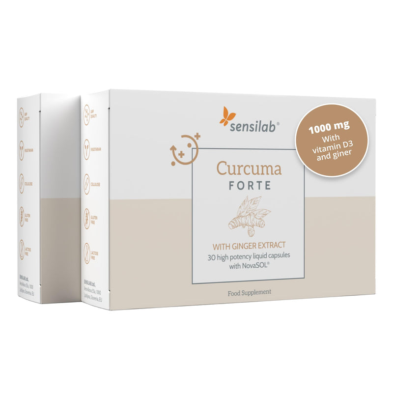 Turmeric Capsules High Strength | 1000 mg with Vitamin D3 and Ginger | 185x Higher bioavailability | Turmeric Supplement | 60 Capsules by Sensilab