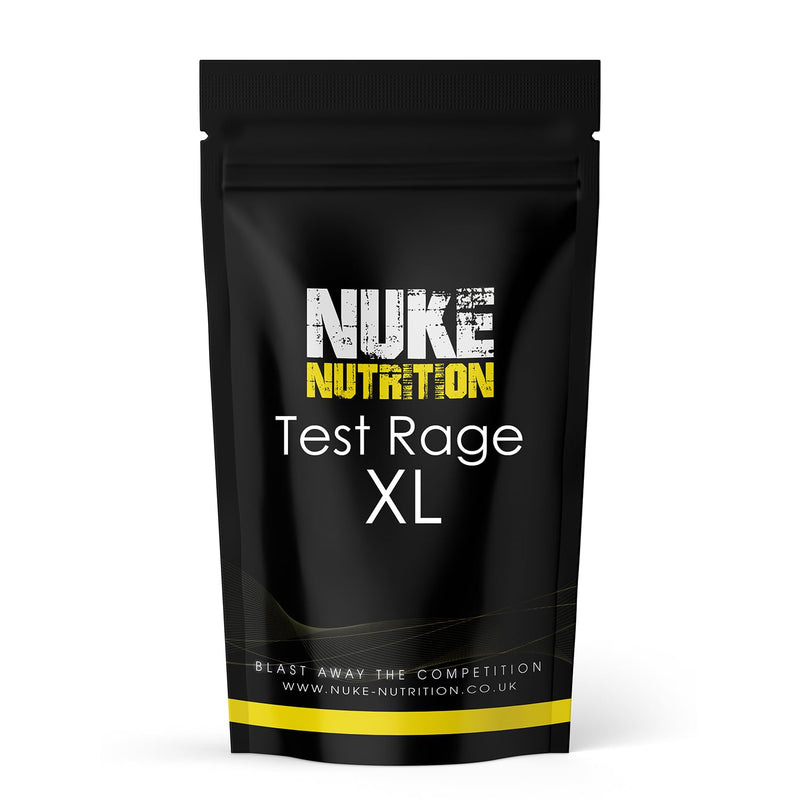 Nuke Nutrition Test Rage XL Testosterone Booster for Men | 180 Capsules | Anabolic Supplement to Enhance Male Testosterone Levels | Boost Lean Physique, Muscle Growth & Strength | Vegan & Easy Swallow 1 count (Pack of 180)