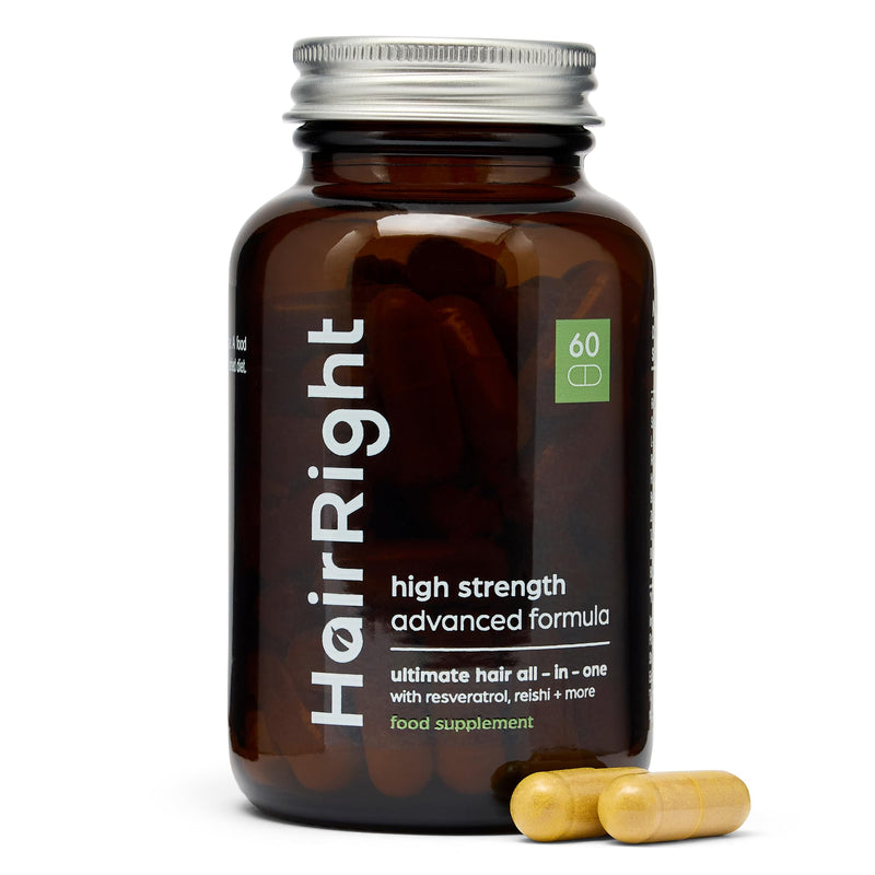 DHT Blocker Hair Growth Vitamin - 100% Natural - Zinc, Biotin, L-Lysine, Reishi & More - 60 Capsules - Men & Women