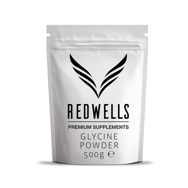 Glycine Powder REDWELLS NO Additives Amino Acid GMO Free Vegan - 500g Pack 500 g (Pack of 1)