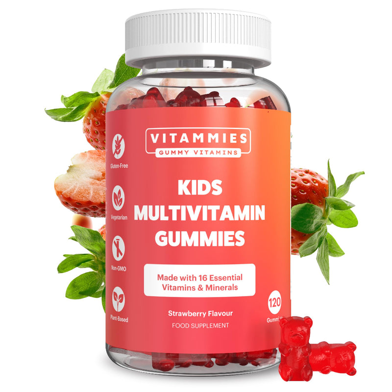 Vitammies Vegan Kids Vitamins | Kids Multivitamin Gummies | 4 Month Supply | 16 Essential Nutrients | Vitamin C, A, D3, B2, B6, B12, E, K, Biotin, Iodine, Zinc & More | Non-GMO | Chewable | GMP Kids Multivitamins Gummies