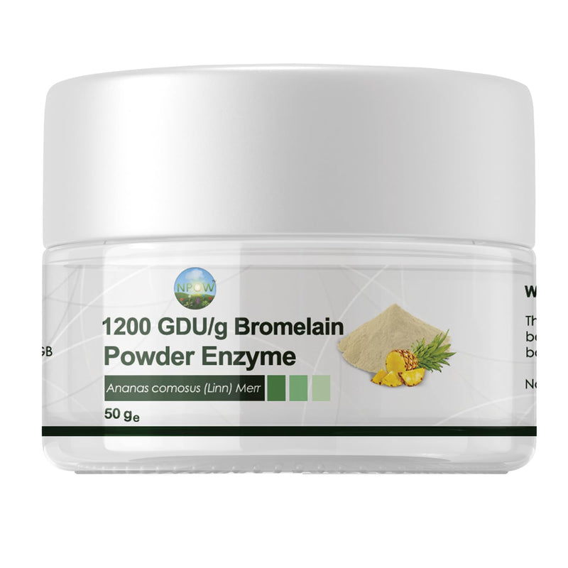 Bromelain Powder Enzyme - Digestive Enzyme Powder, Enhanced Super Digestive Enzymes, Bromalein Enzymes - Vegan, Gluten Free - 50g Bromelain