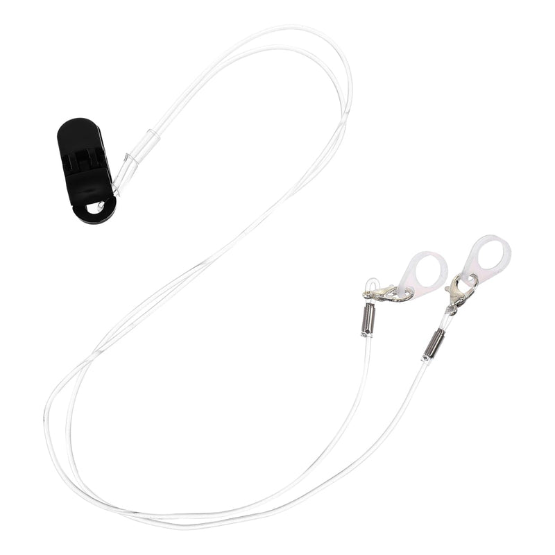 iplusmile Hearing Aid Retention Cord – Anti-Loss Clip Strap for Secure BTE Hearing Device Fixation – Lightweight ABS Material with Transparent Design – for Seniors, Adults & Kids