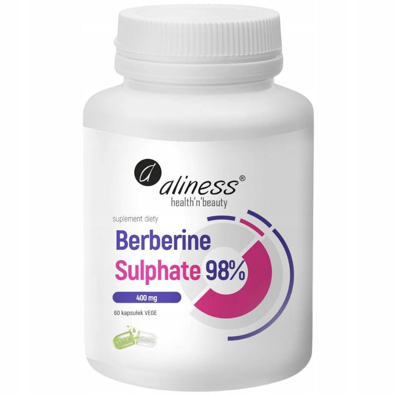 Berberine Sulphate 99% 400mg, 60 Vegan Capsules, Candida and Thrush Cleanse, PCOS