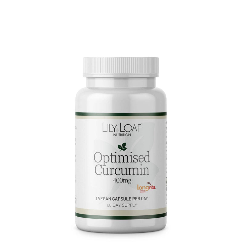 Lily & Loaf Optimised Curcumin 400mg – Organic Turmeric Supplement with Longvida® Technology – High Absorption Anti-Inflammatory & Antioxidant Support – Vegan, Gluten-Free, 30 Capsules