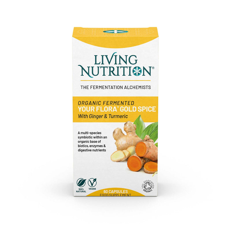 Organic Your Flora Gold Spice (60 Caps) - Contains Organic Turmeric and Ginger - High in Antioxidants and Polyphenols