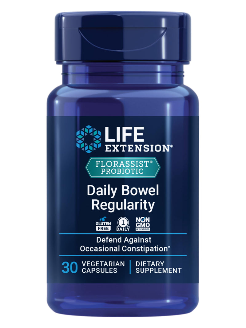 Life Extension FLORASSIST Daily Bowel Regularity, 30 Vegetarian Capsules