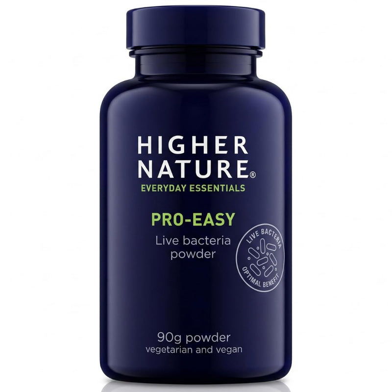 Higher Nature - Pro-Easy - Multi-Strain Live Bacteria Powder - Probiotics for Gut Health - Suitable for The Whole Family - 90g Powder