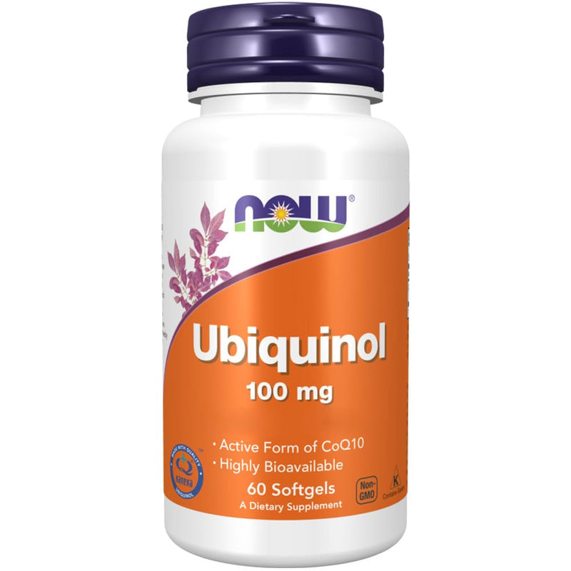 Now Foods, Ubiquinol, Active Form of CoQ10, 100mg, 60 Softgels, Gluten Free, Soy Free, Non-GMO