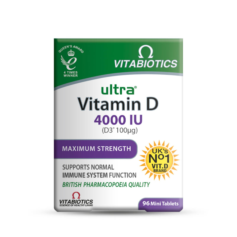 Vitamin D Tablets 4000IU, Vitabiotics Ultra Vitamin D, 4000IU, Tablets