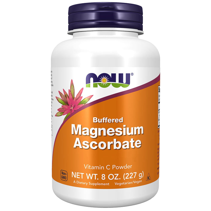 Now Foods, Magnesium Ascorbate, 227g Vegan Powder, Vitamin C, Minerals, Gluten Free, Soy Free, Vegetarian