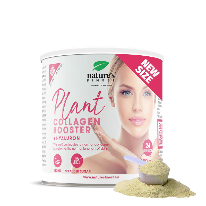 Nature's Finest by Nutrisslim Plant Collagen Booster - Vegan Collagen with Hyaluron, Vitamin C and Biotin, Natural Collagen Synthesis - 100% Natural, 120g 120g (Single)
