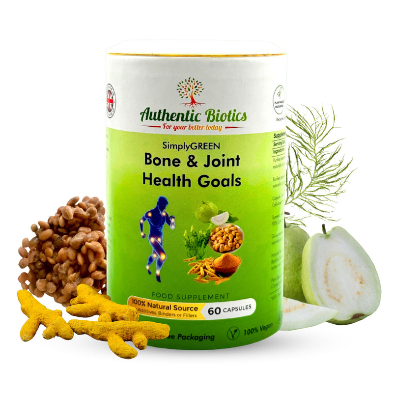Vegan Joint Support – 60 Capsules with Calcium, Magnesium, Zinc, Vitamin D3, K2 & Turmeric – Multivitamin for Bone Strength, Muscle Function, Mobility & Flexibility – Men & Women 1