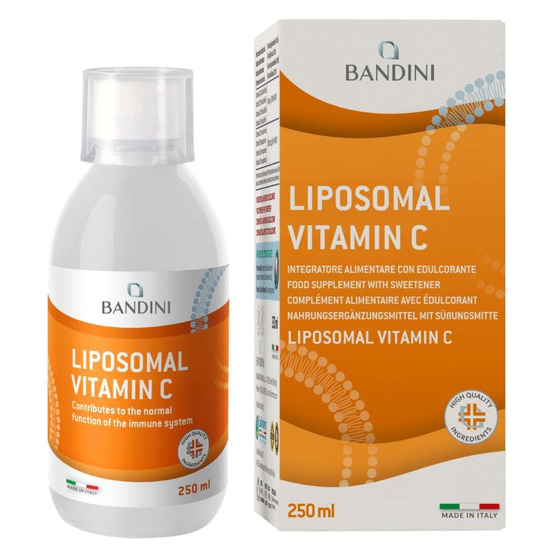 Bandini® Liposomal Vitamin C 1000mg Liquid | High Strenght Ascorbic Acid, High Absorption & Bioavailability | Immunity, Energy, Skin Support - Boosts Collagen & Reduces Fatigue | Vegan, GMO-Free