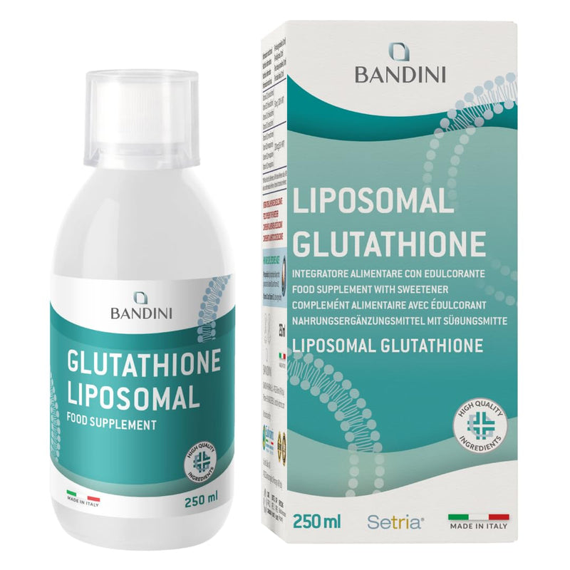 Bandini® Liposomal Glutathione Reduced | Oral Glutathion Liquid | L-Glutathione Setria® | 10x Better Absorption | Antioxidant & Anti-Aging Booster, Optimal Cell Protection | GMO-Free, Vegan | 250ml