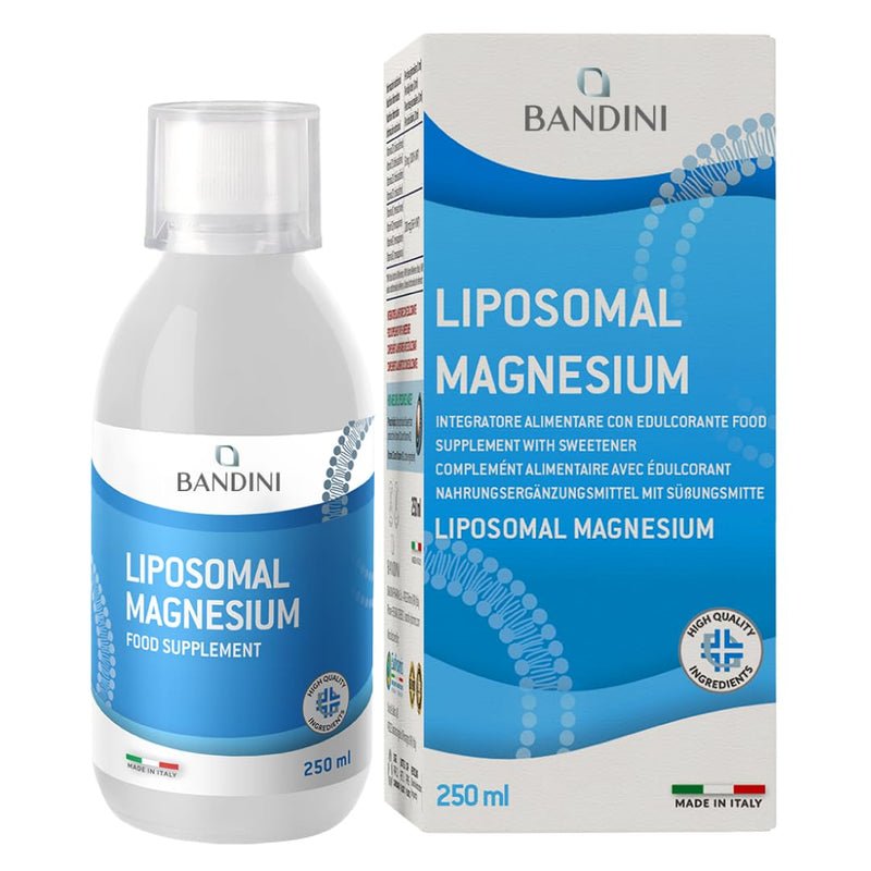 Bandini® Liposomal Magnesium Liquid | High Strength, Bioavailability & Absorption | Reduces Stress, Tiredness, Headaches, Nervousness, Constipation & Promotes Relaxation | Vegan, Non-GMO | 250ml