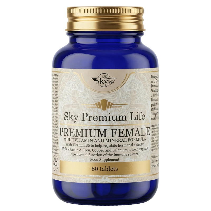 Sky Premium Life Women’s Multivitamin & Minerals – 23 Nutrients for Energy, Immune Support & Fatigue – Skin, Hair & Nails with Biotin, Iron, Zinc & Vitamin D3 – 60 Tablets (2 Month Supply)