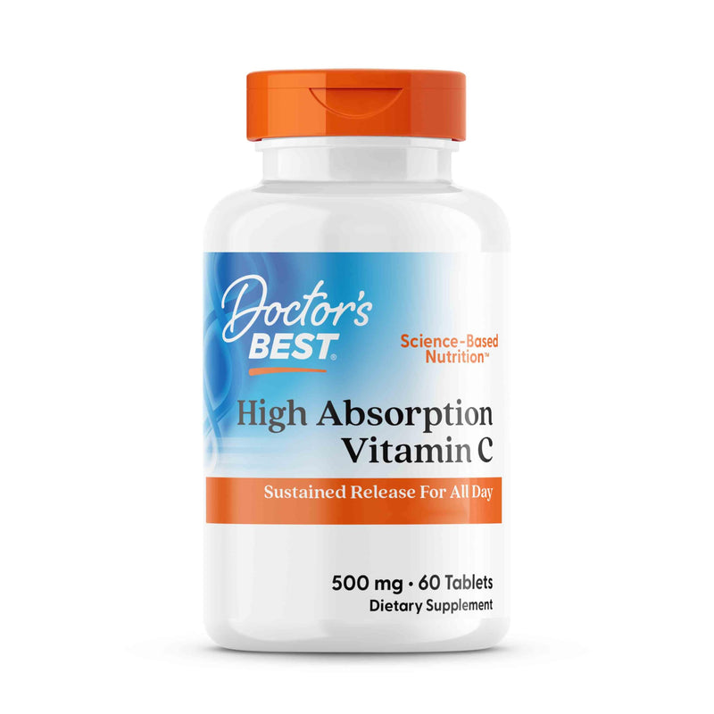 Doctor's Best, High Absorption Vitamin C with PureWay-C, 500mg, with Flavonoids, 60 Vegan Tablets, Gluten Free, SOYA Free, Vegetarian, Non-GMO