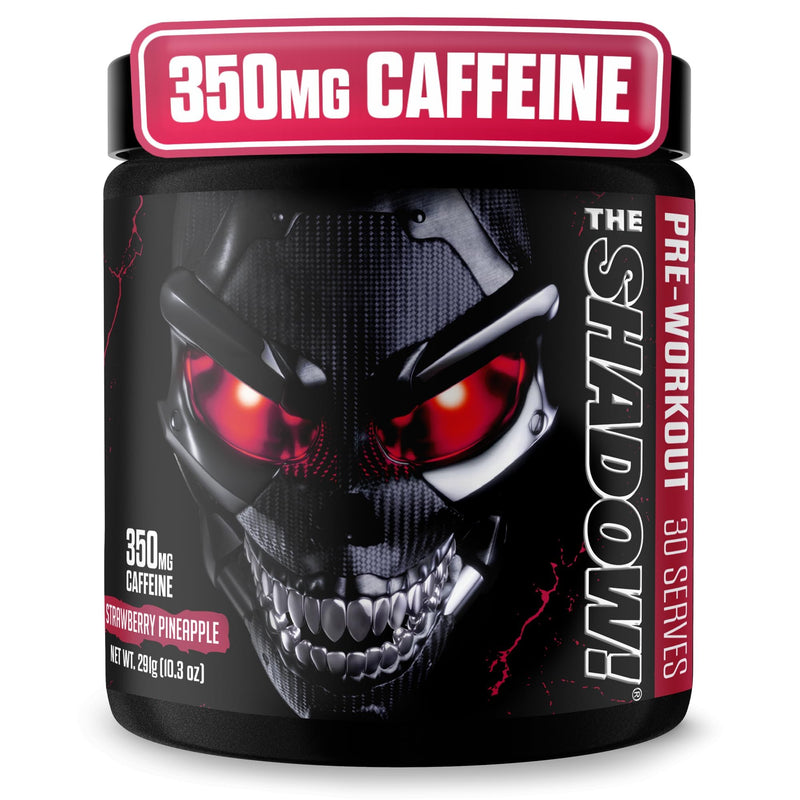 JNX Sports The Shadow! 350mg of Caffeine Hard Core Preworkout - Strawberry Pineapple 30 Servings | Electric Energy, Mental Focus & Superhuman Strength for Men & Women 30 Servings (Pack of 1)